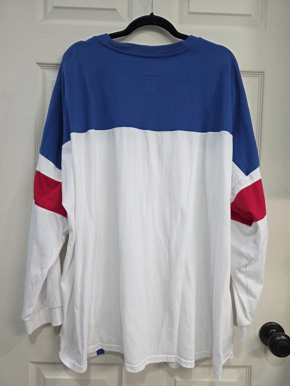 Women's Fanatics Buffalo Bills Jersey-Style Long Sleeve Shimmer Letters - Picture 2 of 5